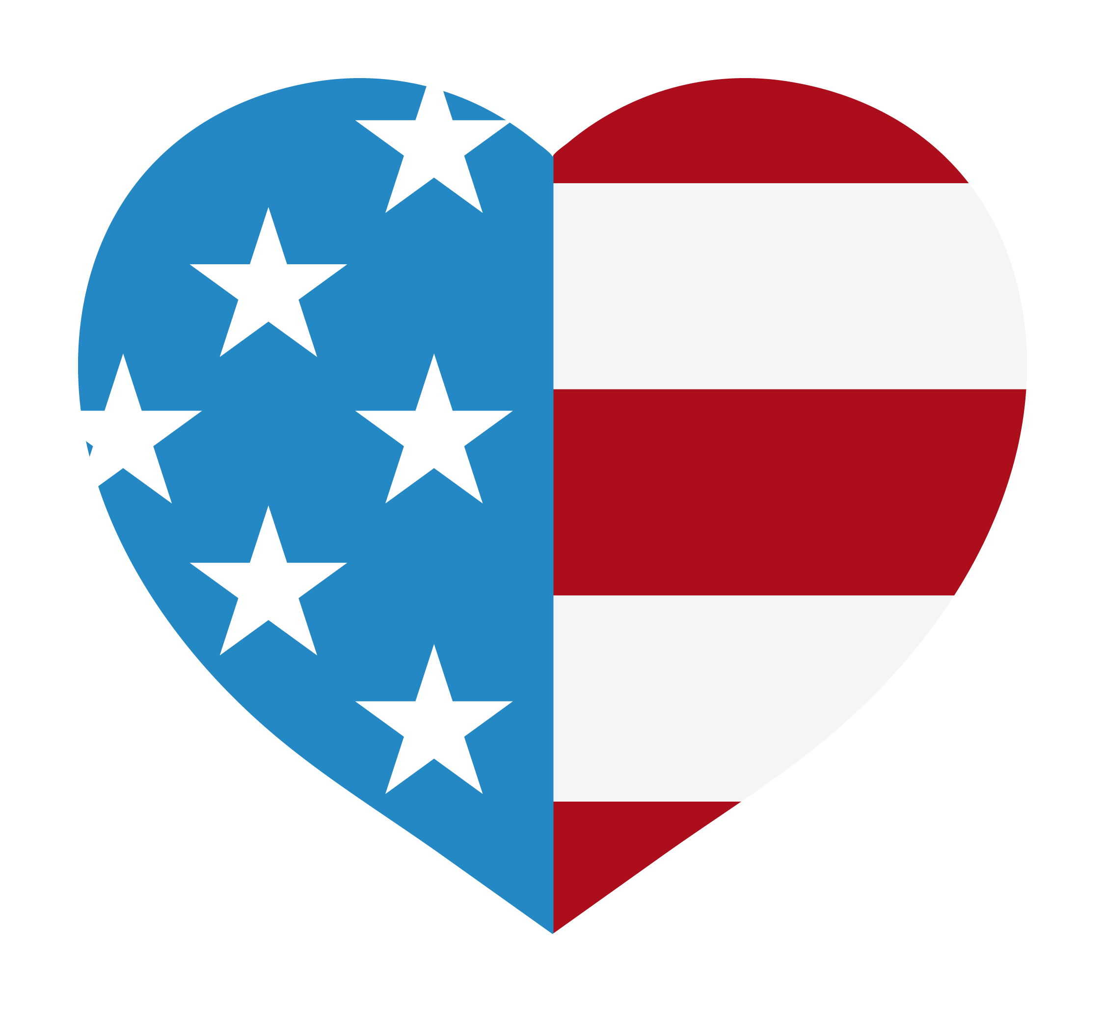 US Flag Heart Icon
